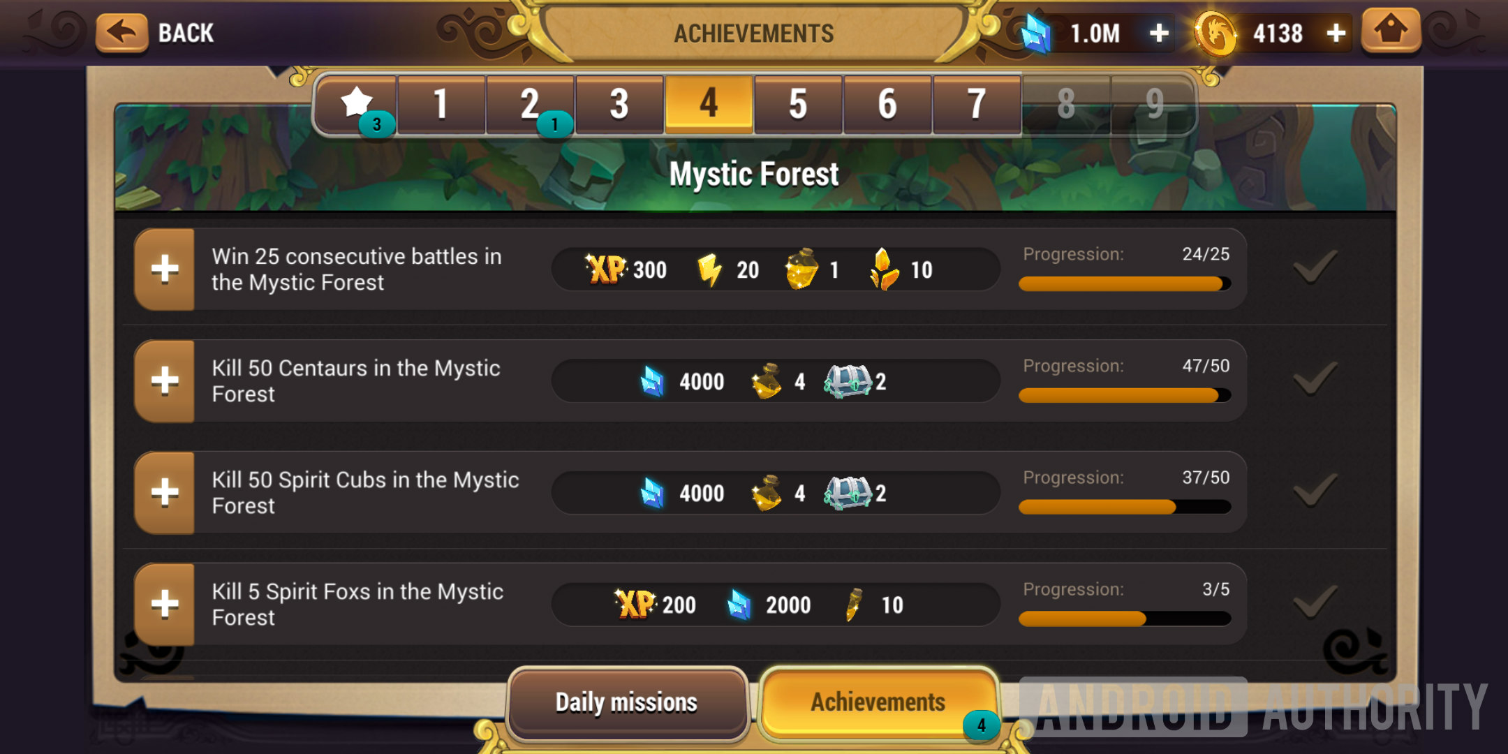 might &amp; magic elemental guardians achievement screen