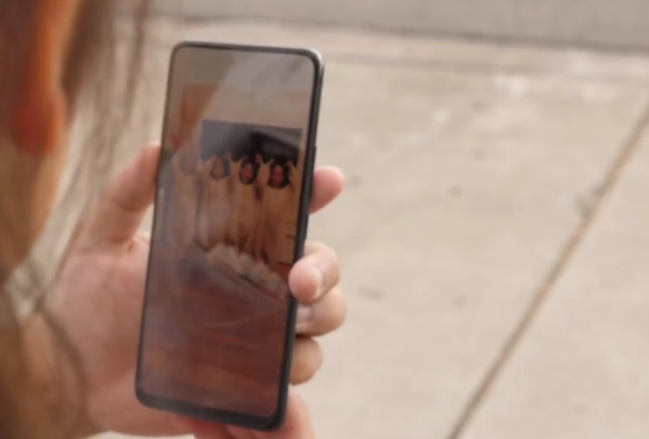 A look at the vivo Nex from the front, with it's unique all-screen design.