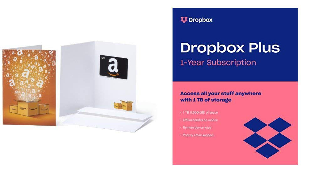 A promotional image of a Dropbox Plus deal at Amazon.com.