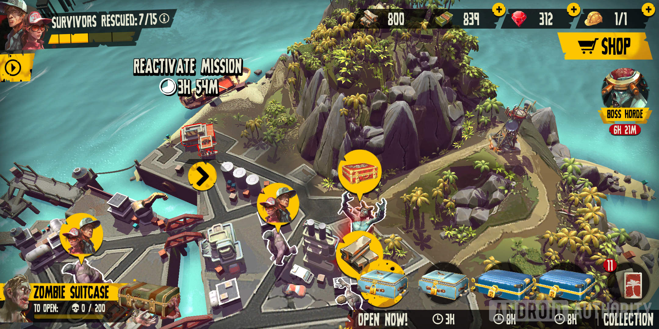Dead Island Survivors loot mission map screen