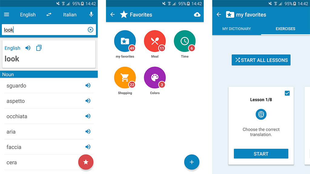 Best italian to english dictionaries for android