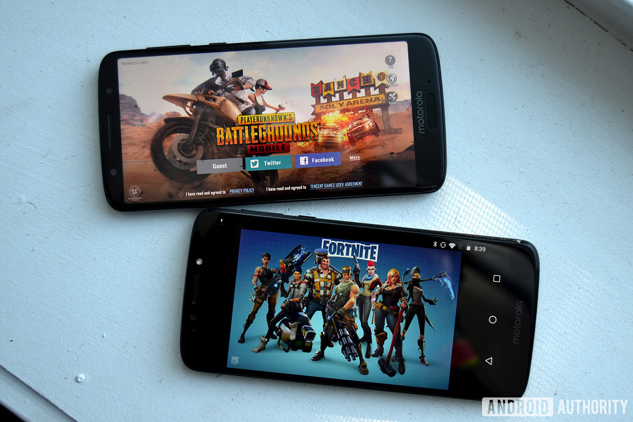 pubg vs fortnite android games