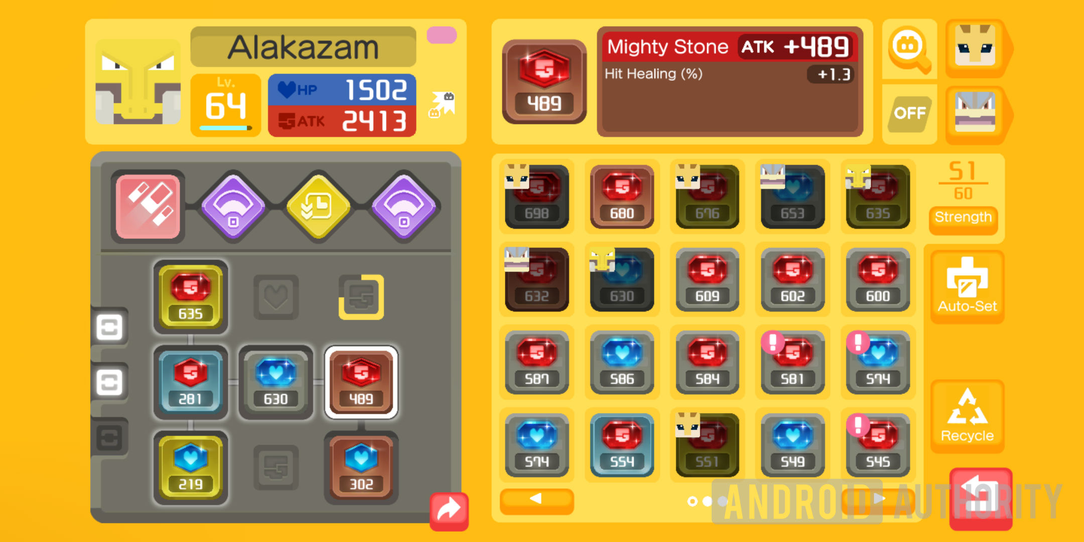 Pokemon Quest Hit Healing Power Stone Alakazam