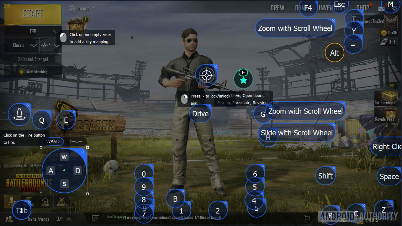 Tencent gaming buddy PUBG mobile customize controls AA