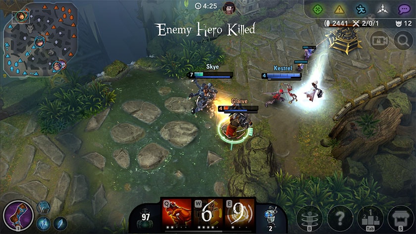 A screenshot of Vainglory, one of the best MOBAs for Android