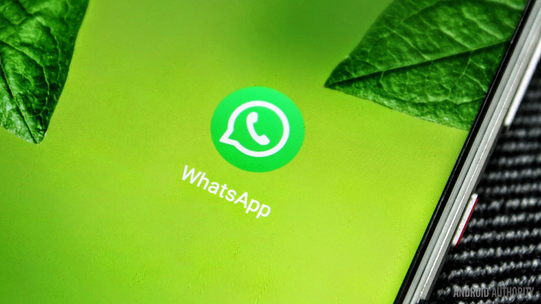 A WhatsApp app icon closeup on a smartphone for the best chat apps for android list