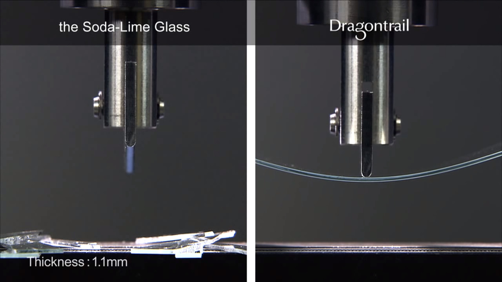 Soda-lime glass vs Dragontrail Glass.