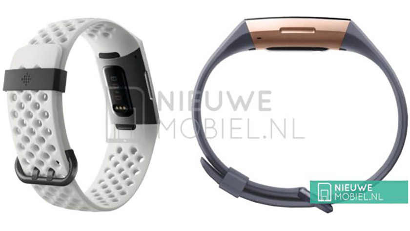 Leaked images reportedly of the Fitbit Charge 3.