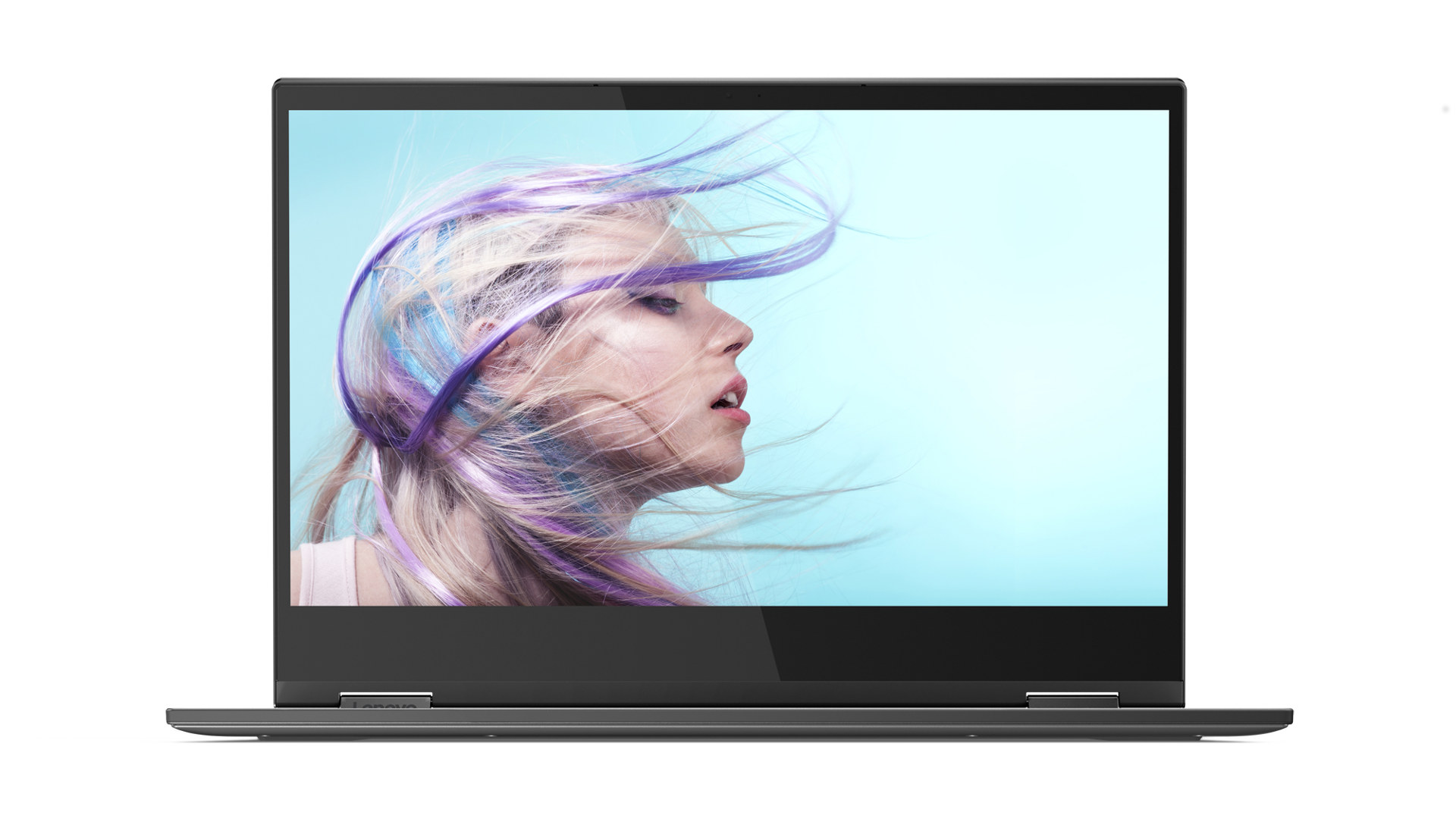 The Lenovo Yoga C630 viewed head-on.