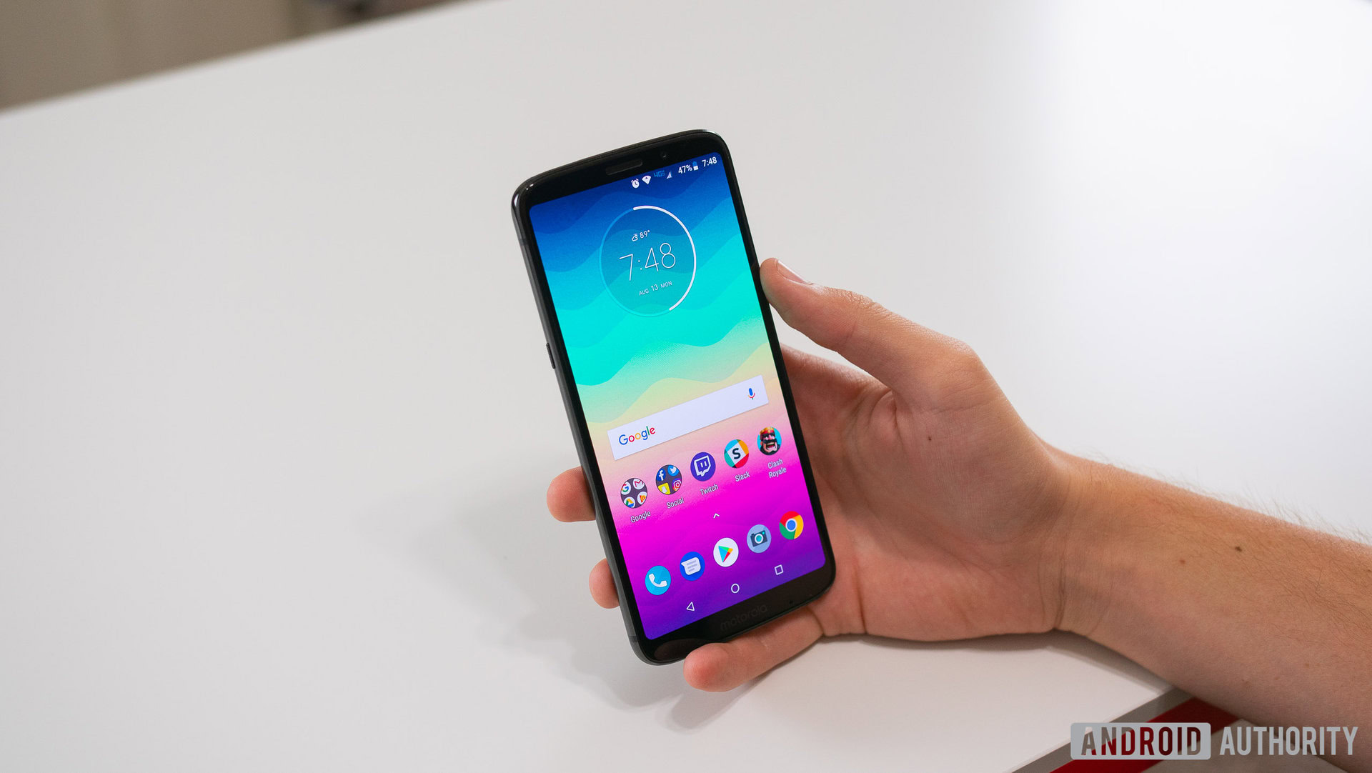 The front of the Motorola Moto Z3.