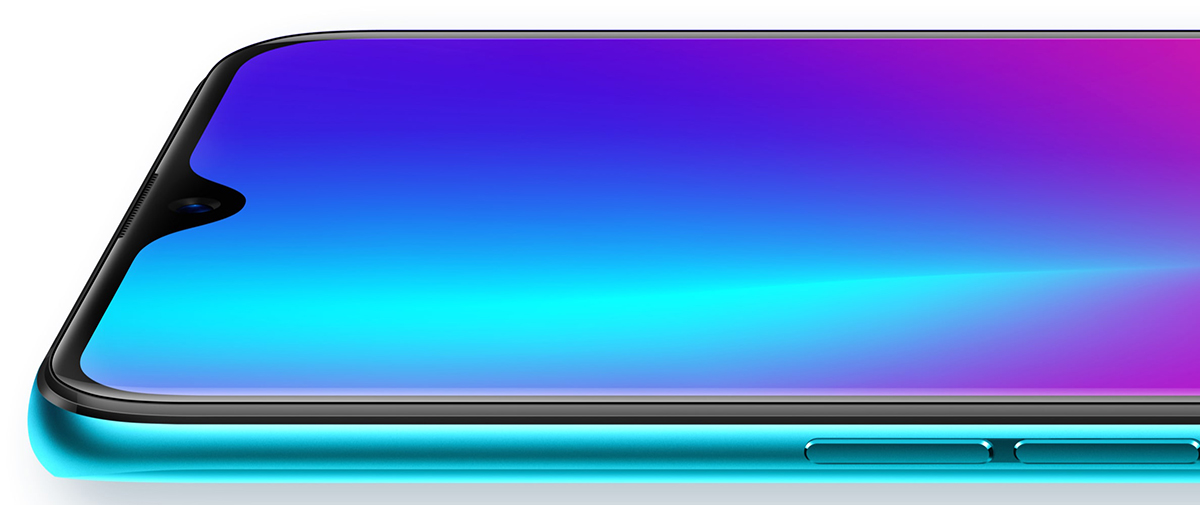 A closeup image of the front of the OPPO R17 Pro.