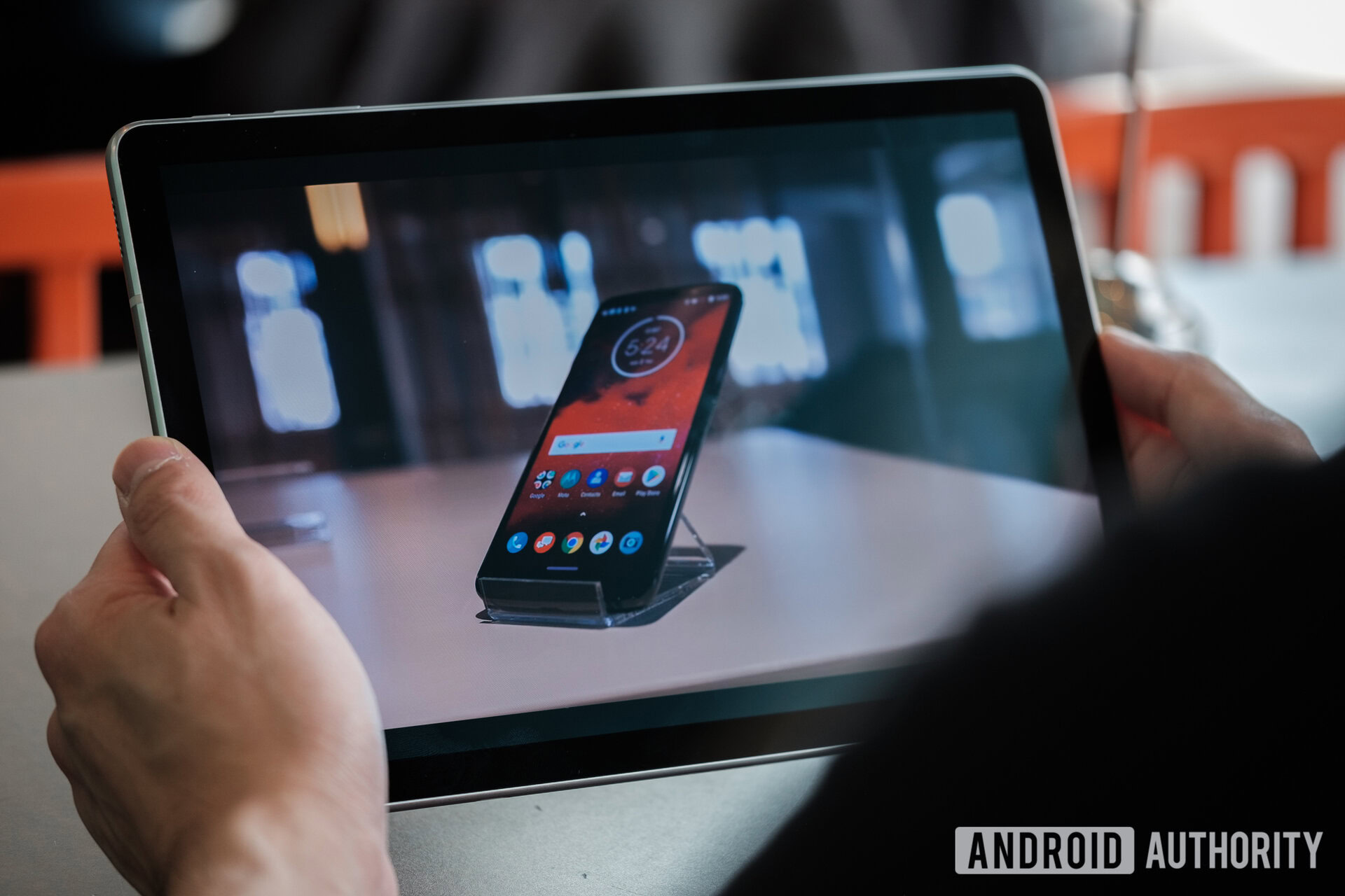 samsung galaxy tab s4 held in hand