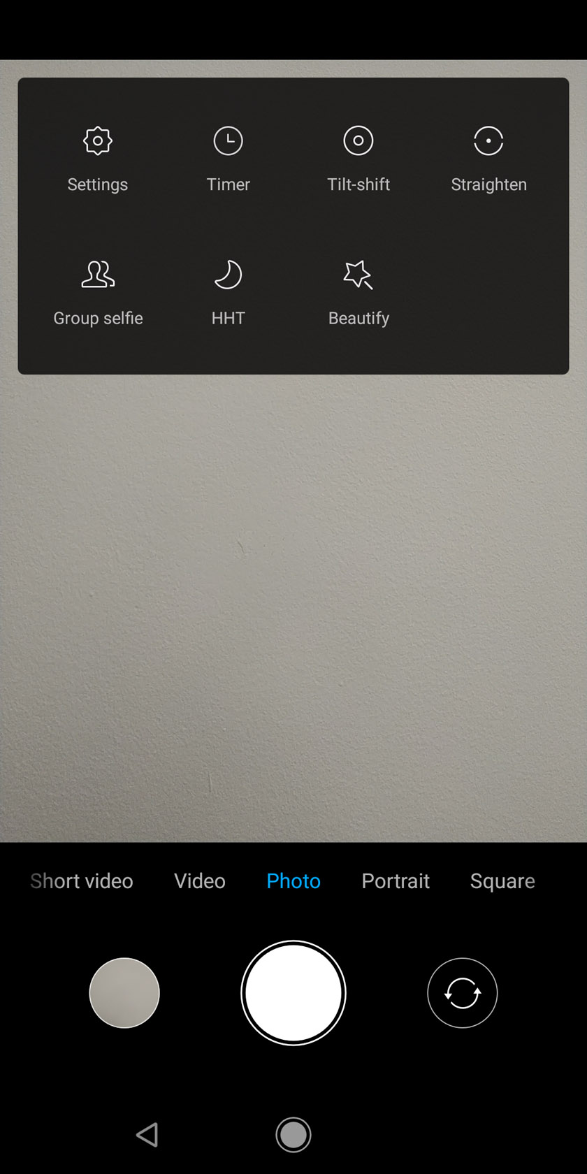 Xiaomi Mi A2 camera menu