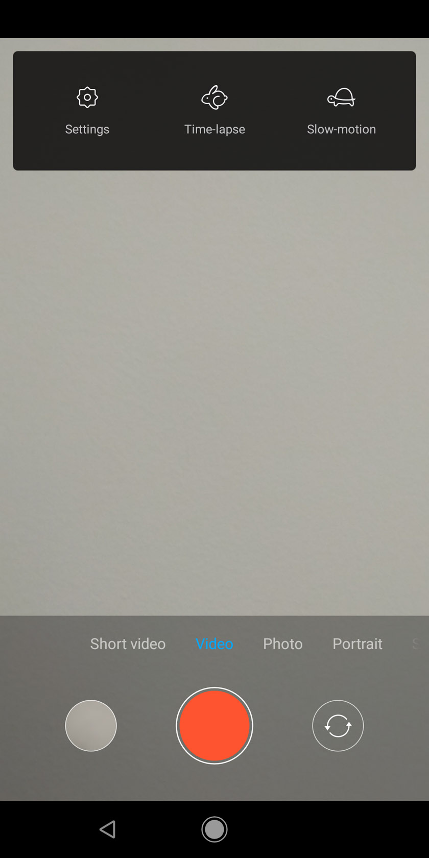 Xiaomi Mi A2 video menu