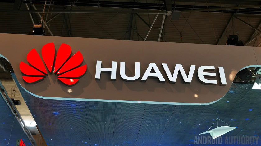 HUAWEI logo from a technology event. 