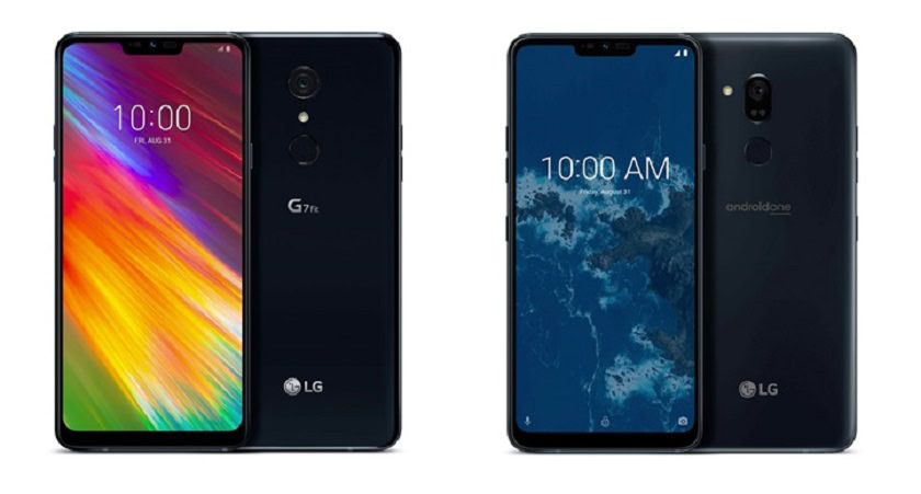 The LG G7 One and LG G7 Think side by side in renders.