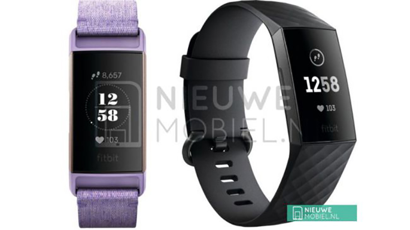 Leaked images reportedly of the Fitbit Charge 3.