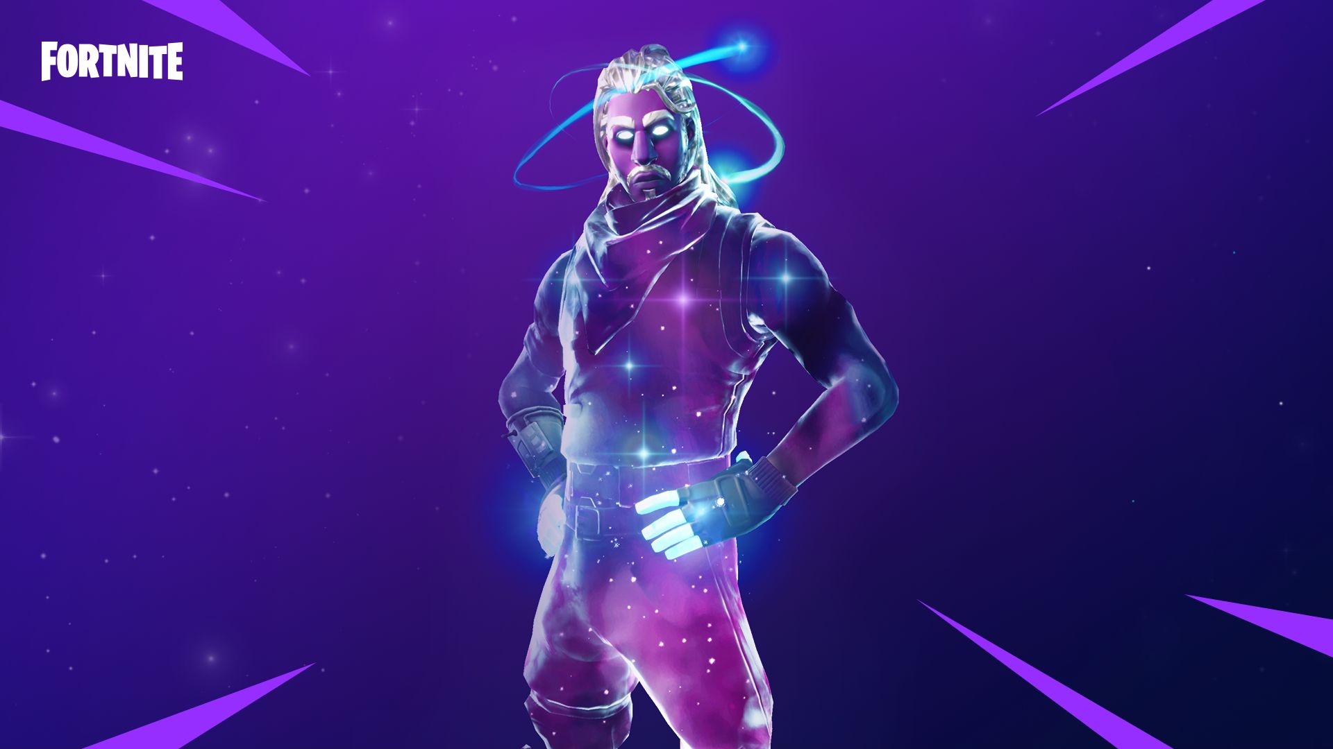 A screenshot of Samsung's exclusive Fortnite skin.