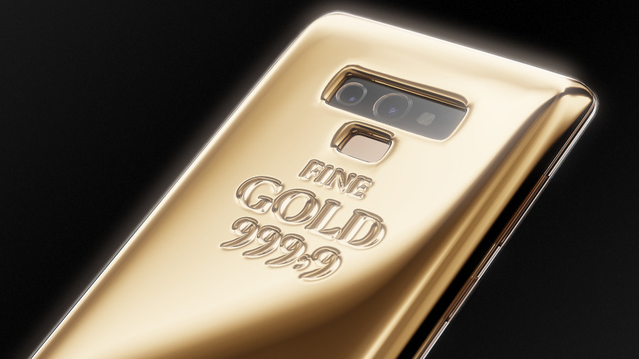 Samsung Galaxy Note 9 Fine Gold Edition.