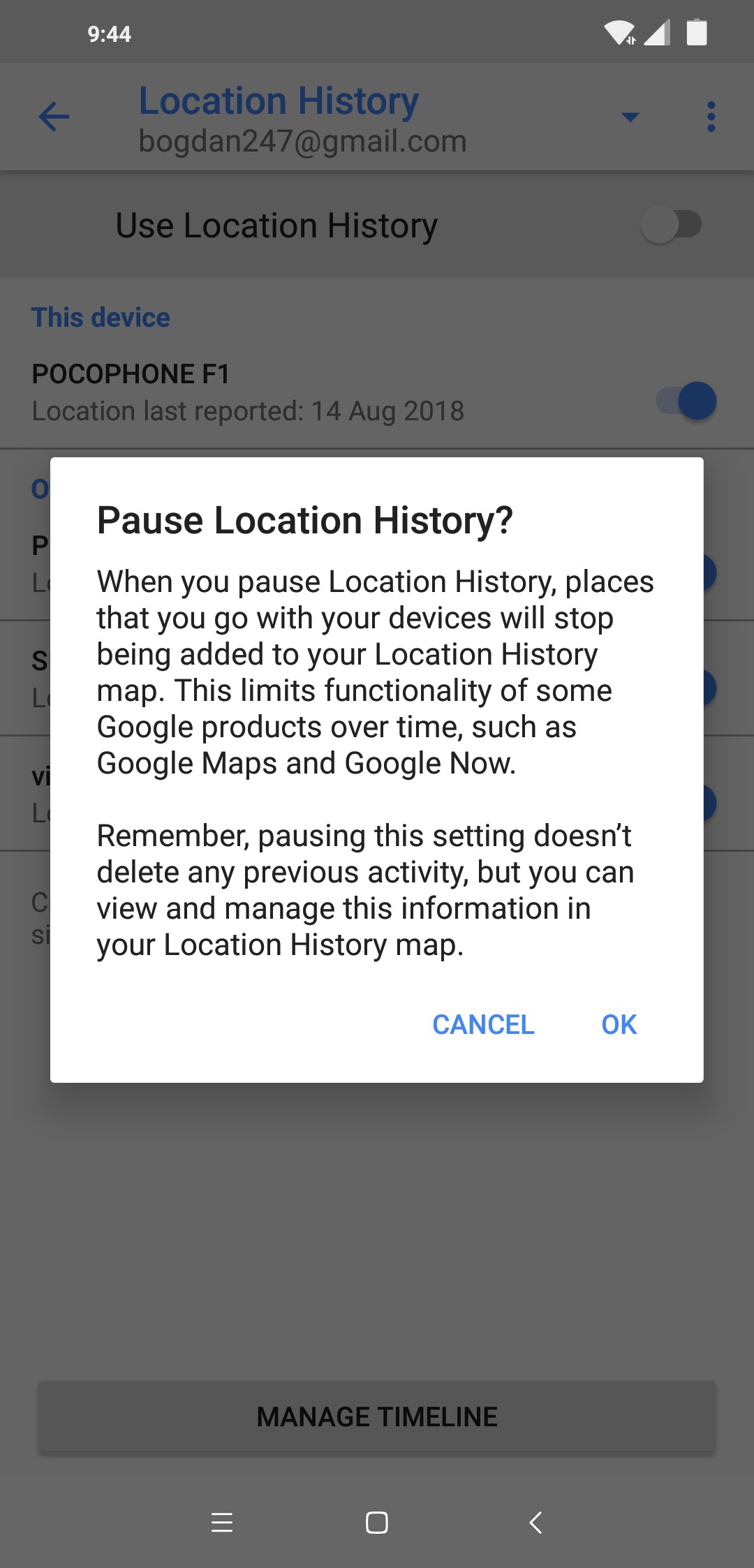 google location history description