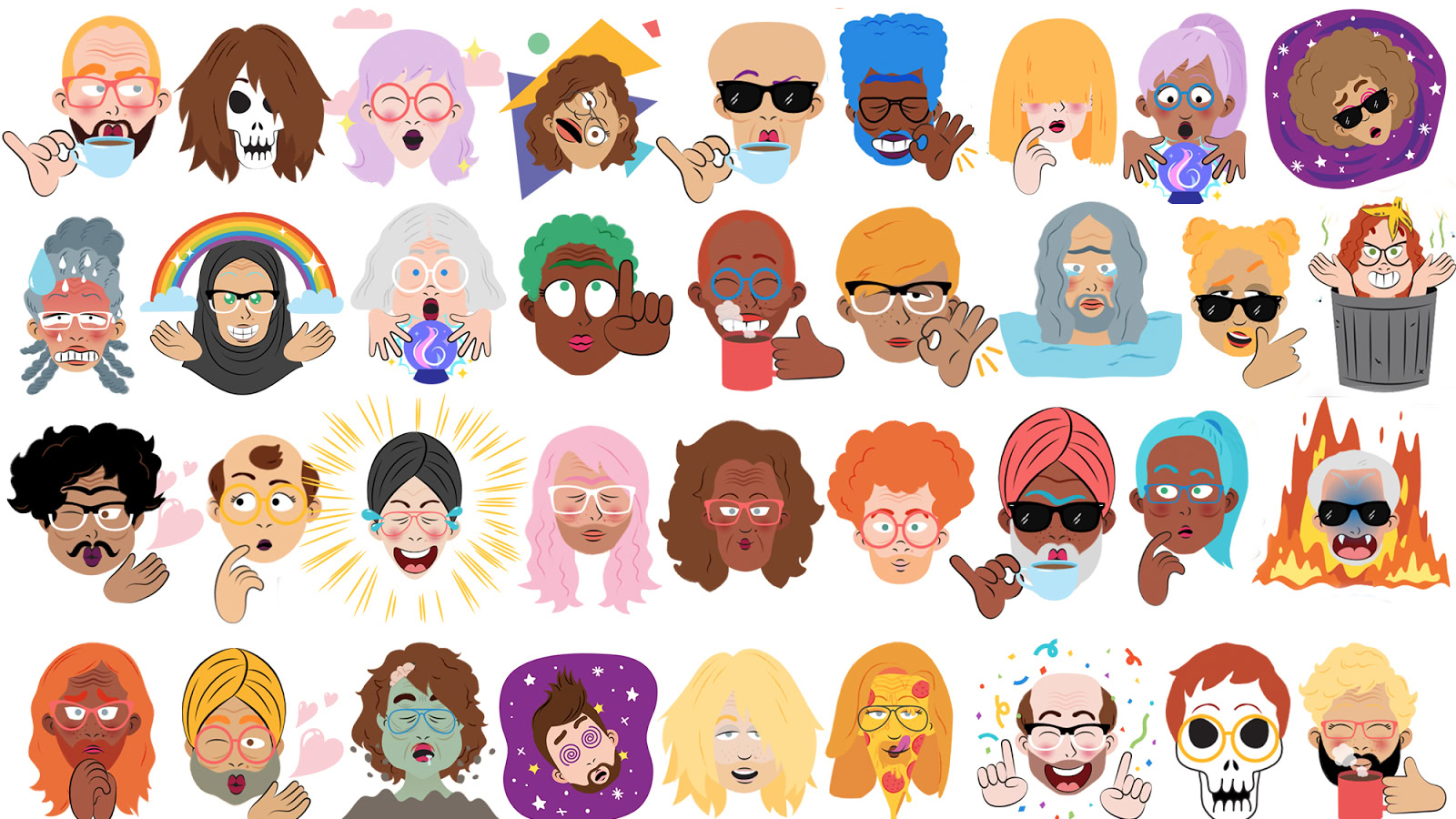 Google Mini Selfie Stickers