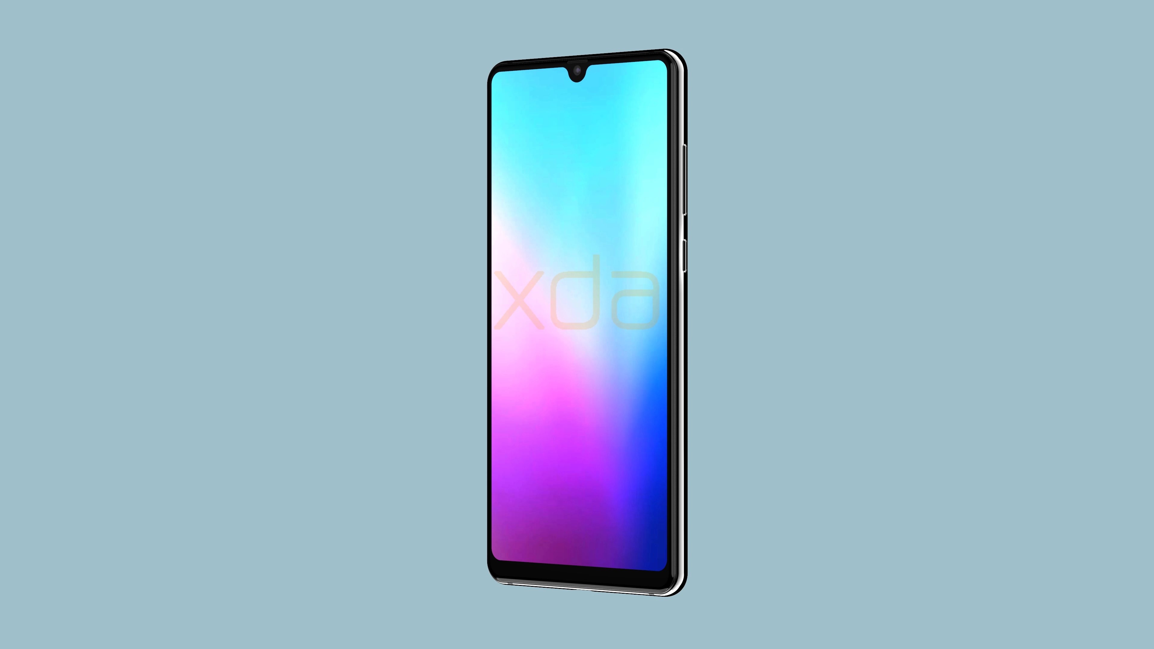 A leaked render of the HUAWEI Mate 20.