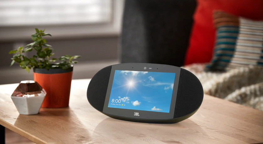 The JBL Link View Smart Display on a table.