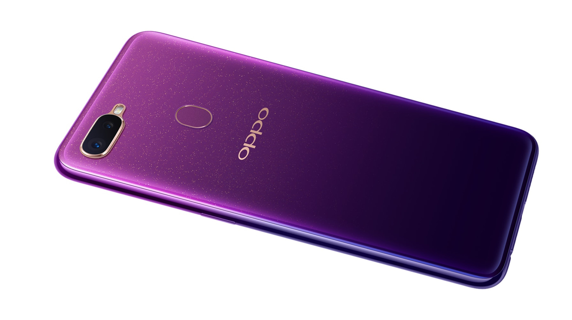 The OPPO F9 in starry purple.