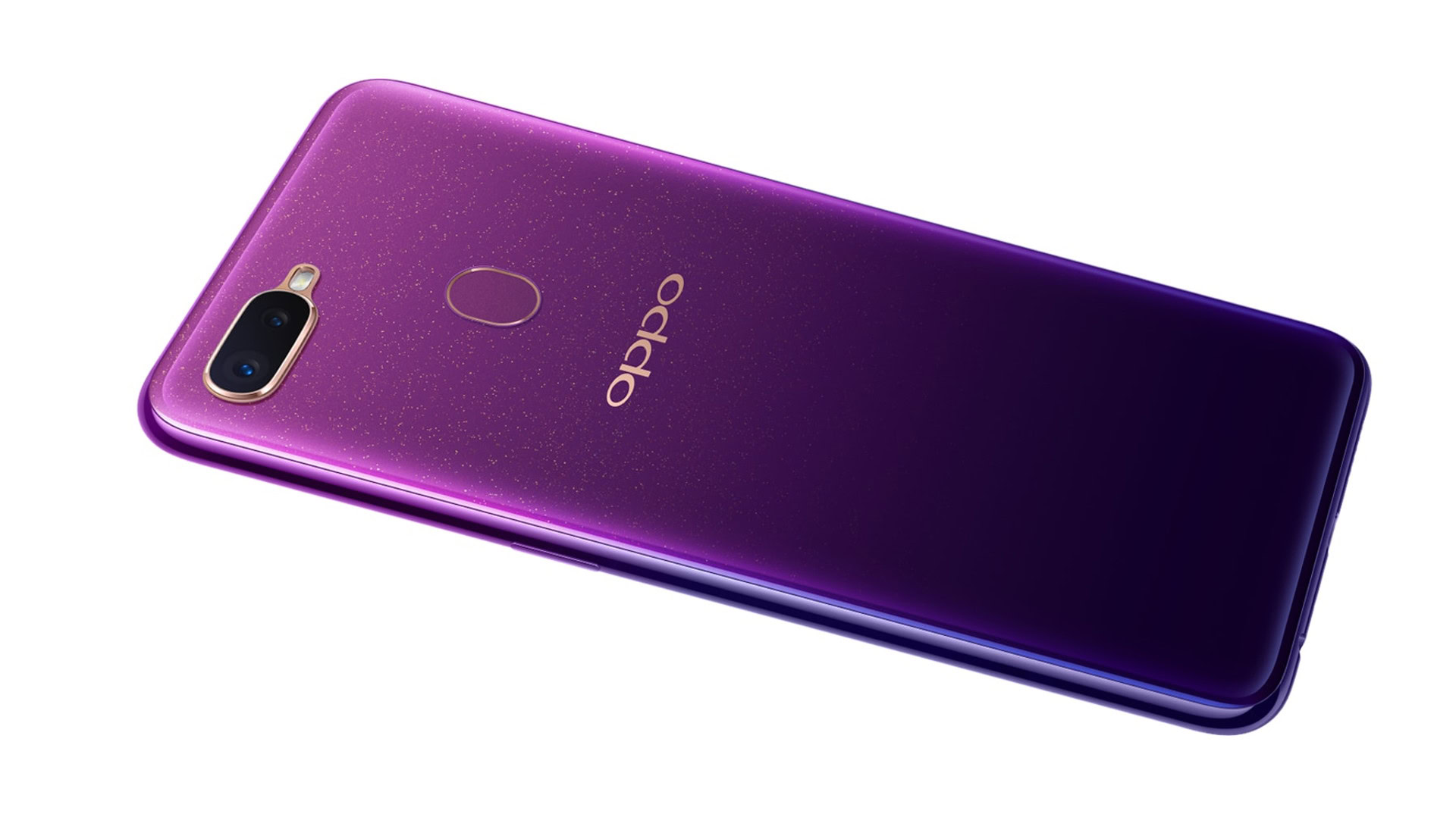 The OPPO F9 in starry purple.