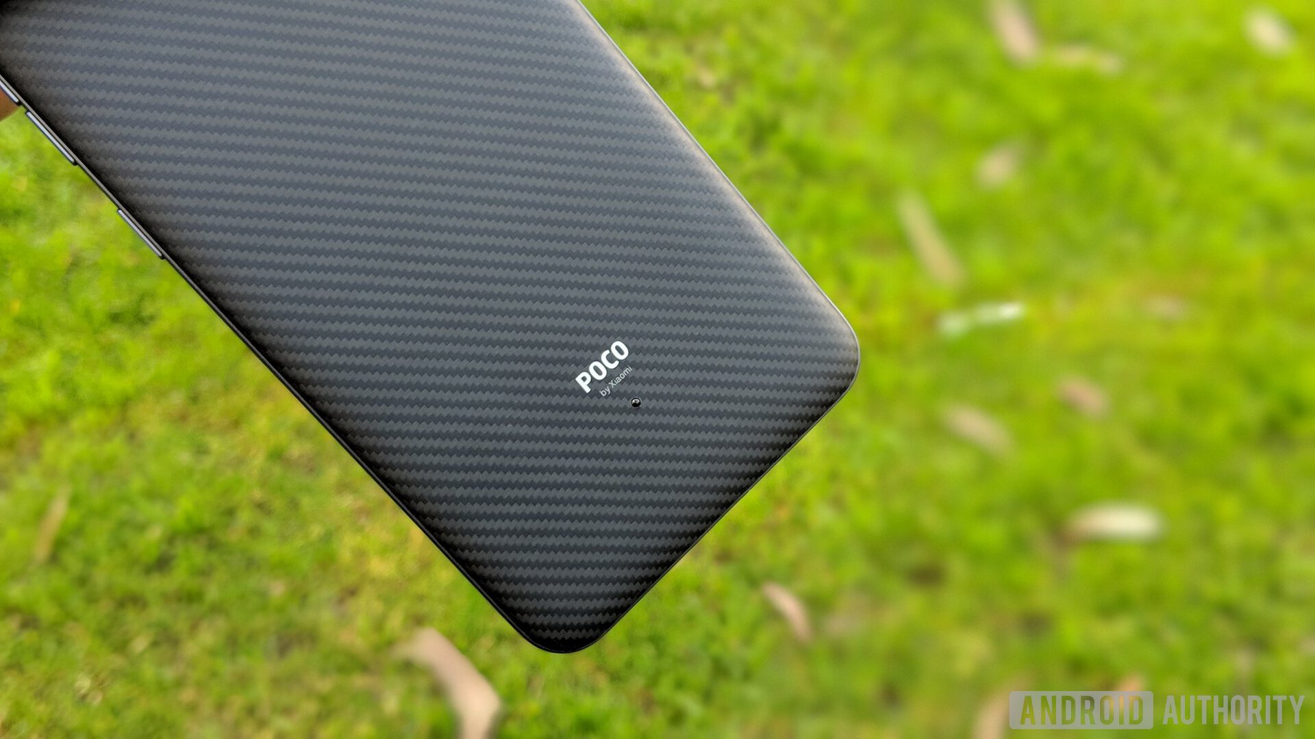 The back of the POCOphone F1 Armoured Edition.