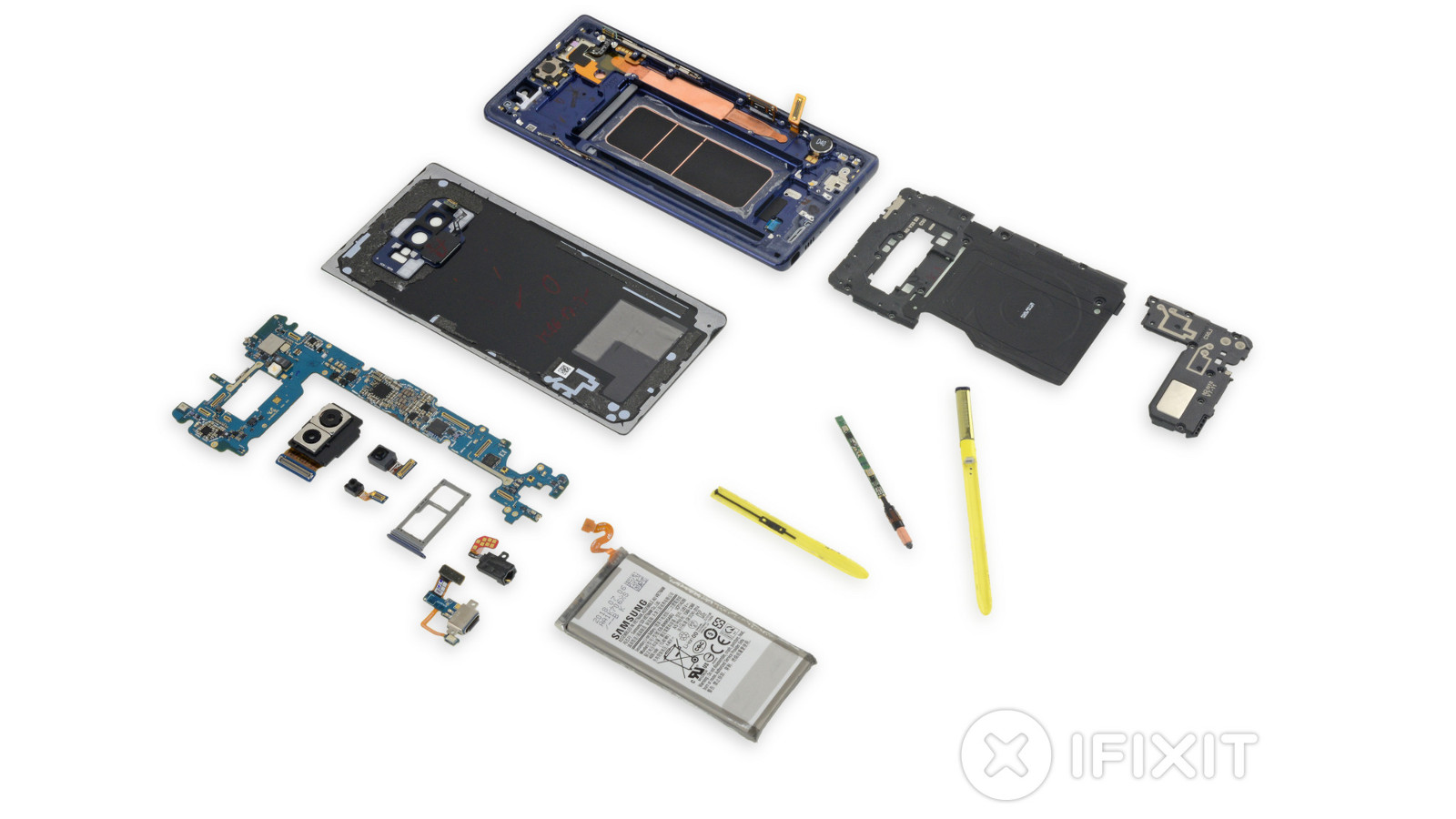 The Samsung Galaxy Note 9 teardown by iFixit.