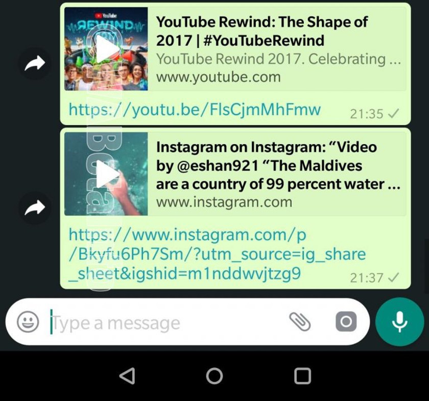 WhatsApp's picture-in-picture videos.