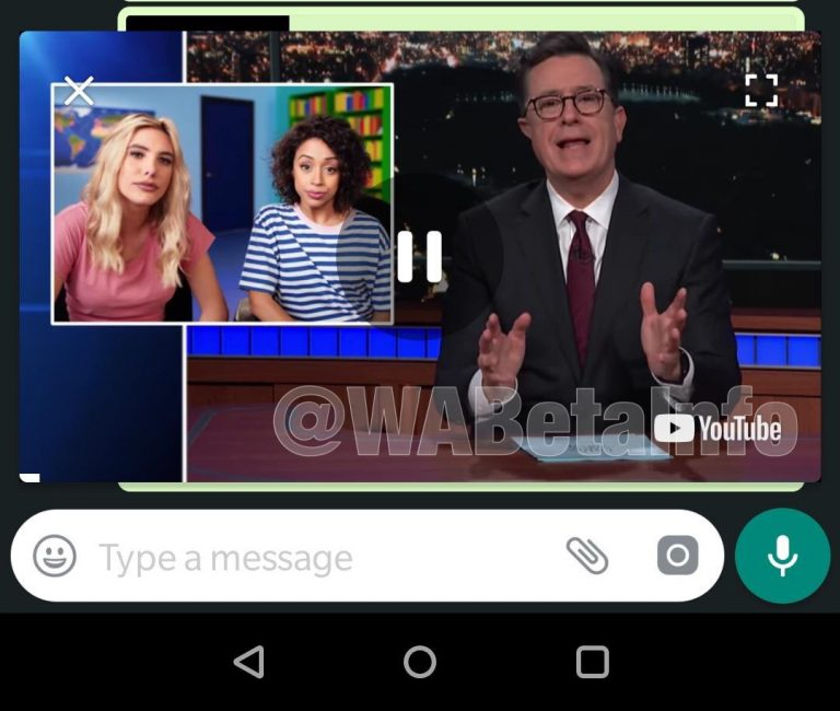 WhatsApp's picture-in-picture videos.