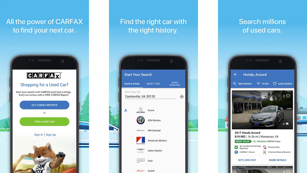 CARFAX Used Cars is one of the best car shopping apps for android