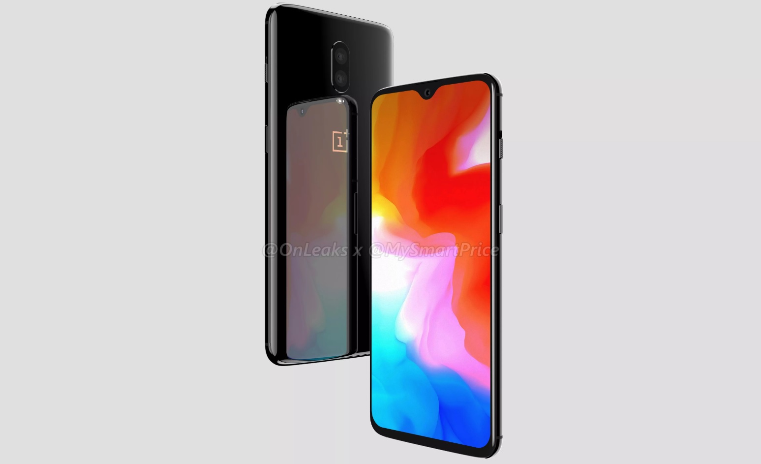 A leaked render of the OnePlus 6T.