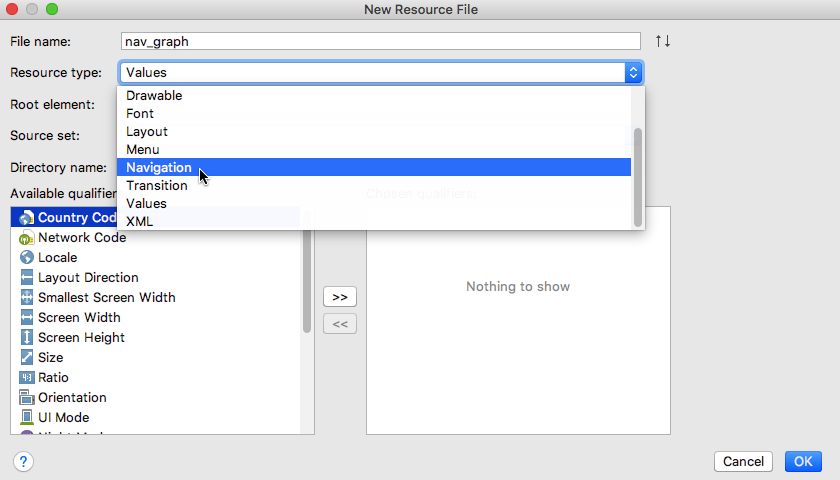 How to get visual overview on Navigation Architecture Component - Android Studio