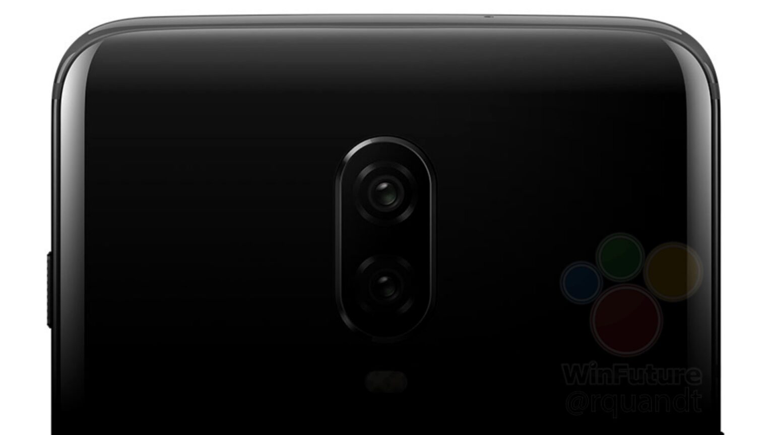 OnePlus 6T render leaks showing larger body, no rear fingerprint sensor
