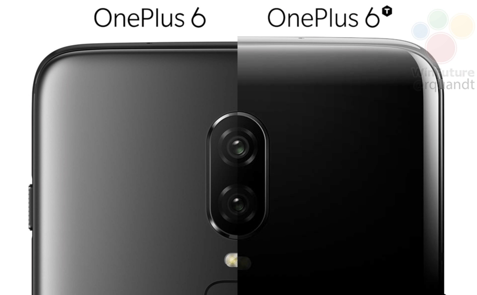 OnePlus 6 vs OnePlus 6T render