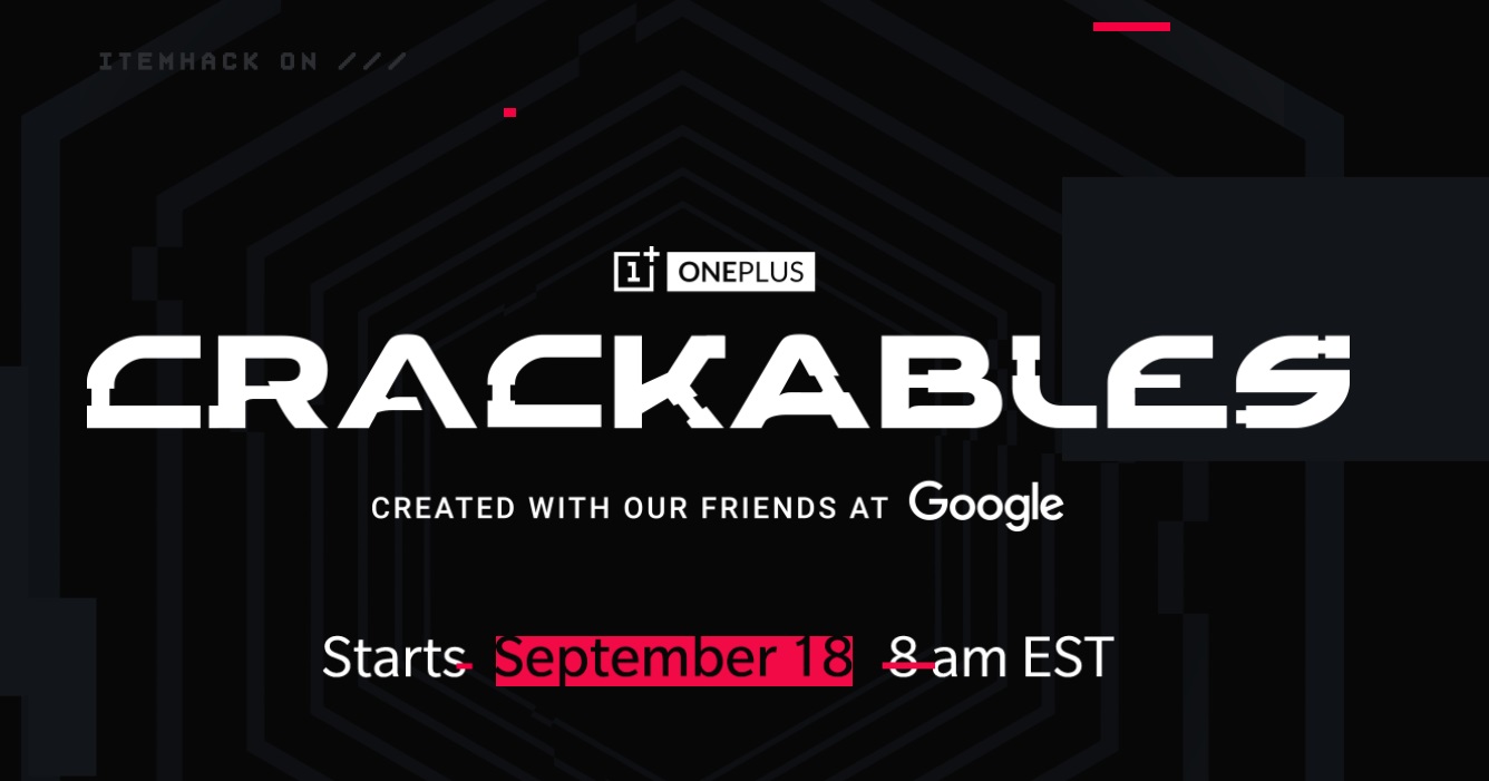 crackables teaser screen on oneplus site