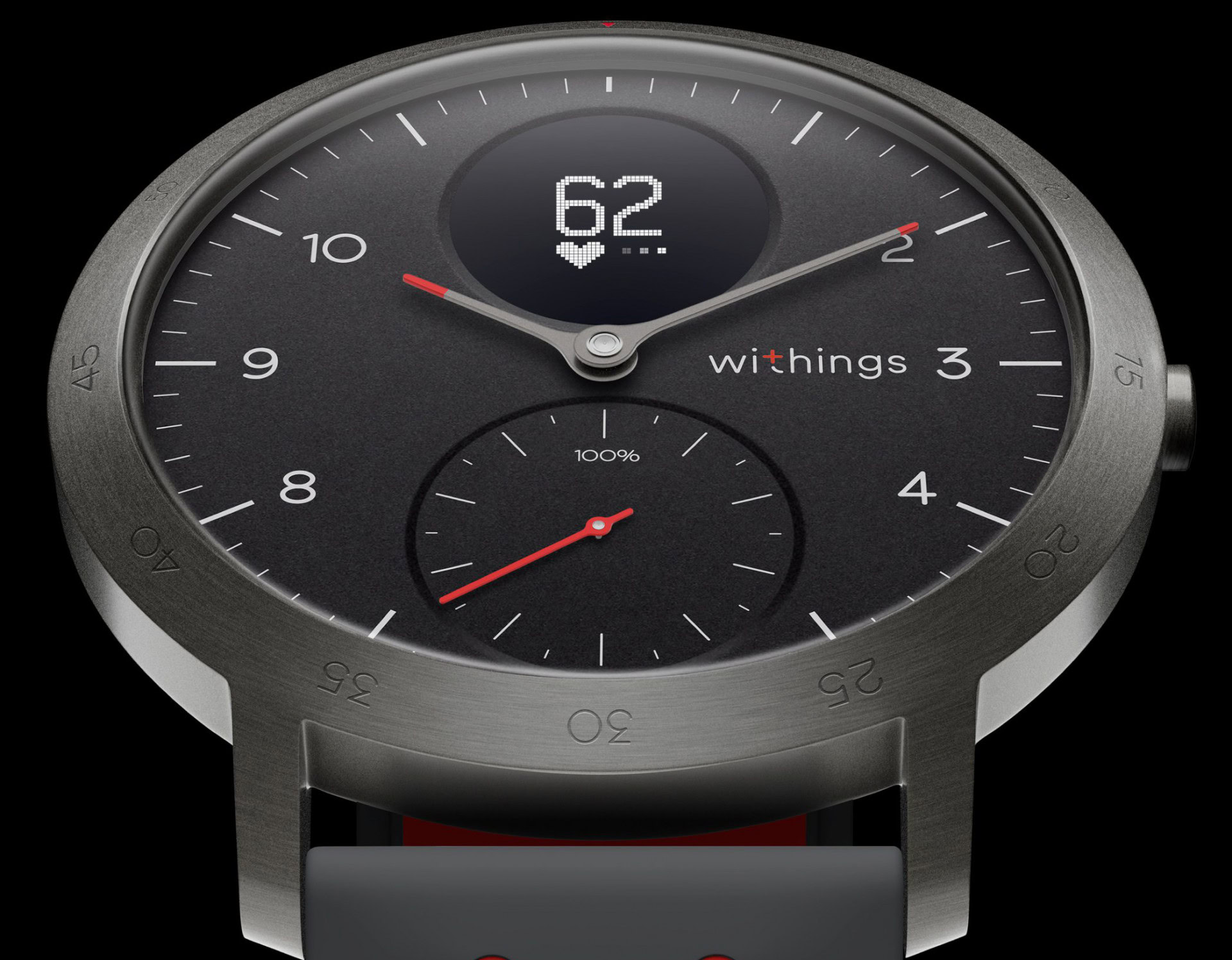 Promotional images of the Withings Steel HR Sport Smartwatch.