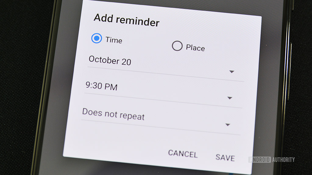 Reminders in Google Keep Notes