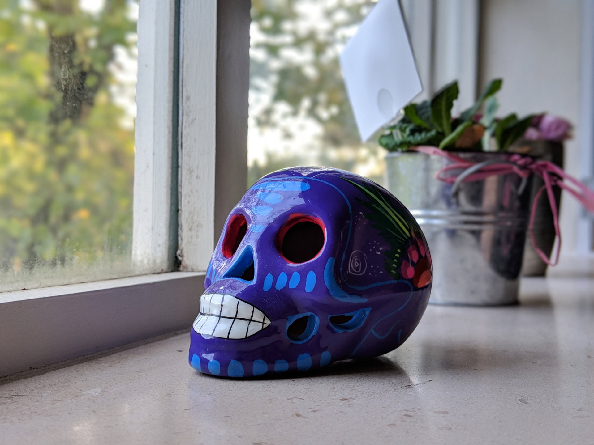 Google Pixel 3 portrait mode bokeh skull