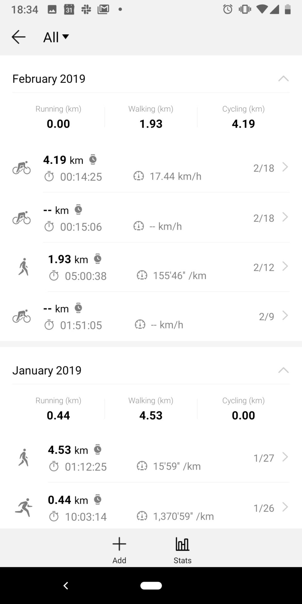 Huawei Health app - records