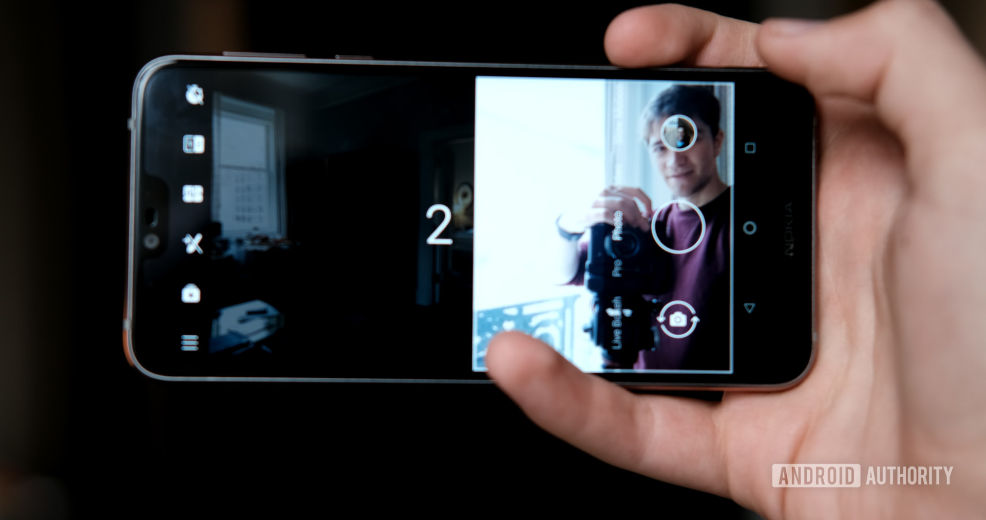 Nokia 7.1 front dual selfie camera