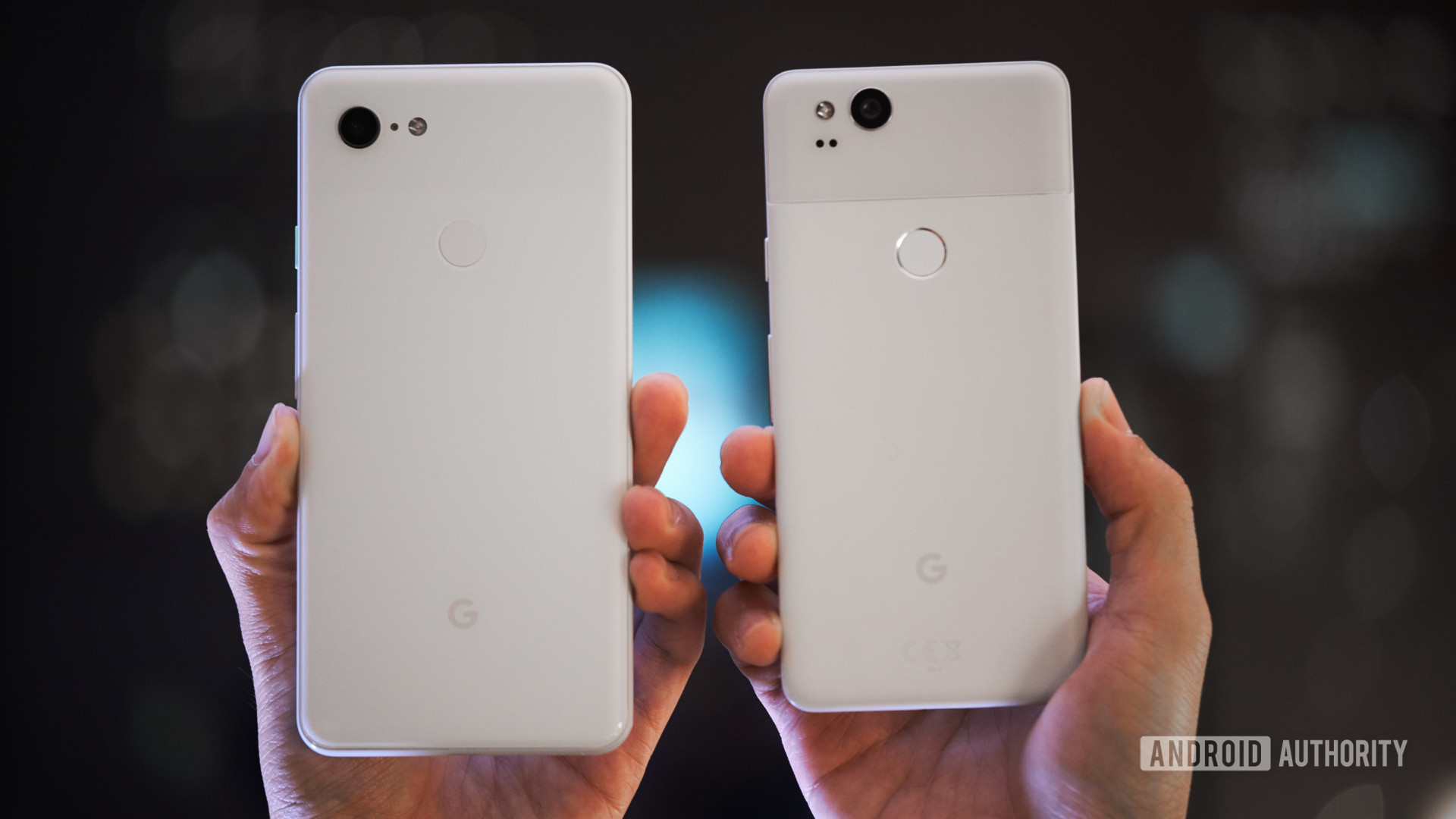 Pixel 3 XL and pixel 3 side to side back end