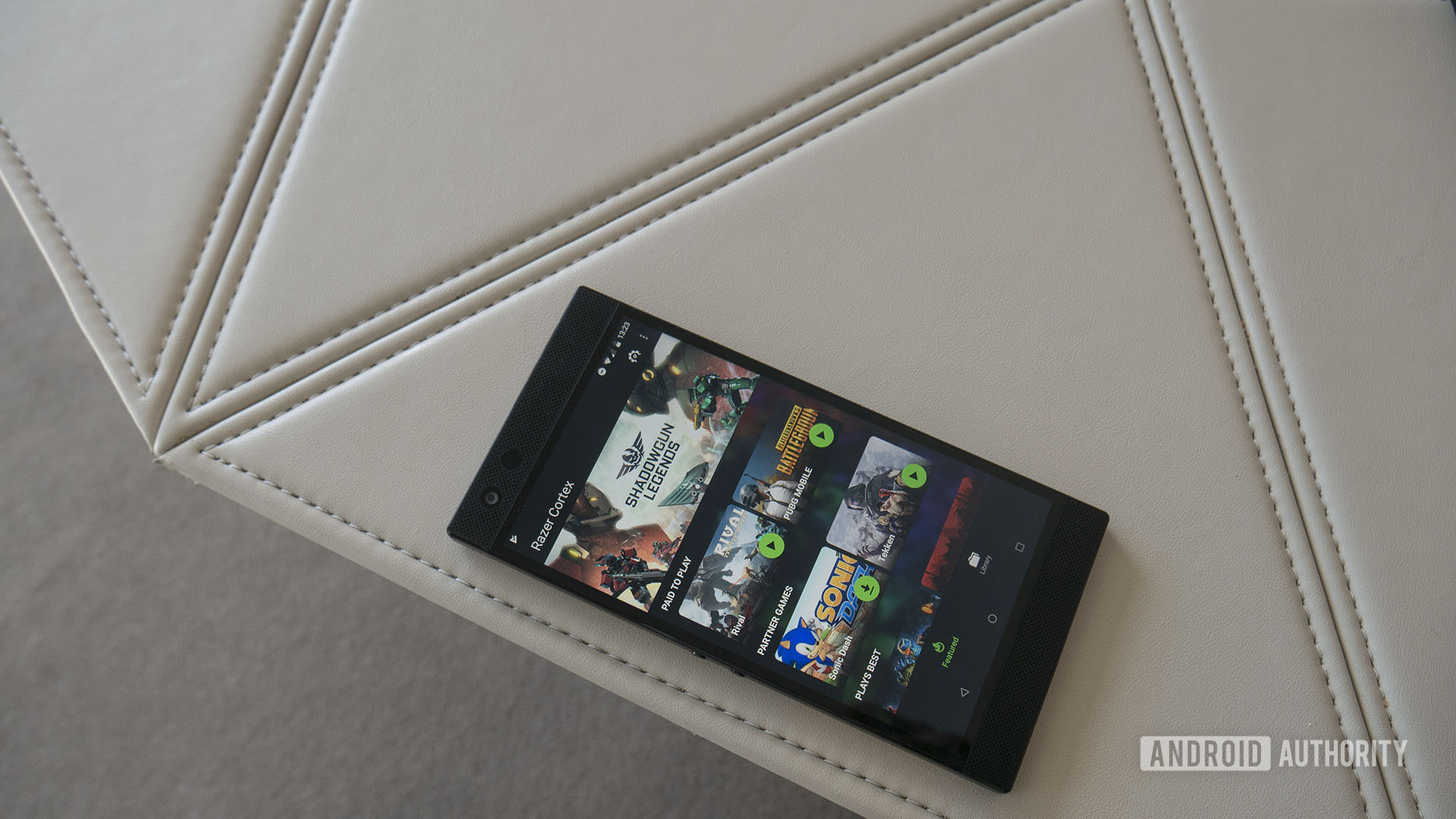The Cortex app on the Razer Phone 2.