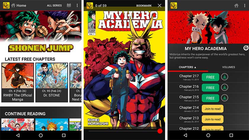 Viz Media Shonen Jump es una de las mejores aplicaciones de manga para Android