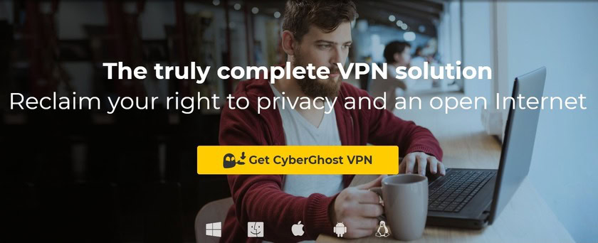 cyberghost vpn app options