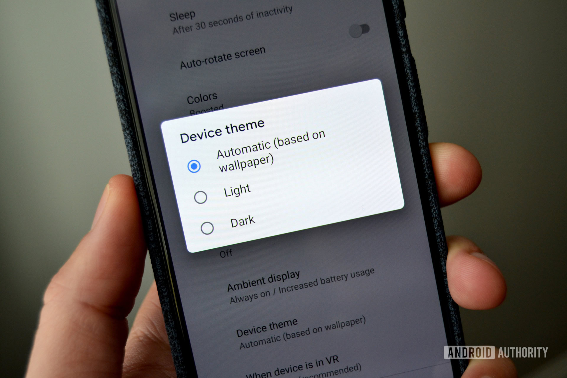 google pixel 3 dark theme light theme settings