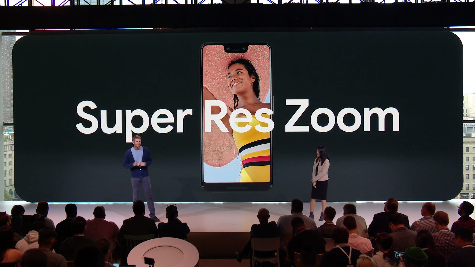 The Super Res Zoom feature on the Google Pixel 3.